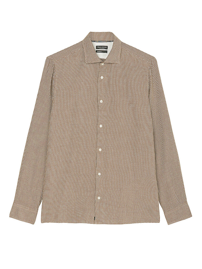 MARC O'POLO Hemd Shaped Fit braun | S